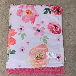 NWOT Floral baby blanket